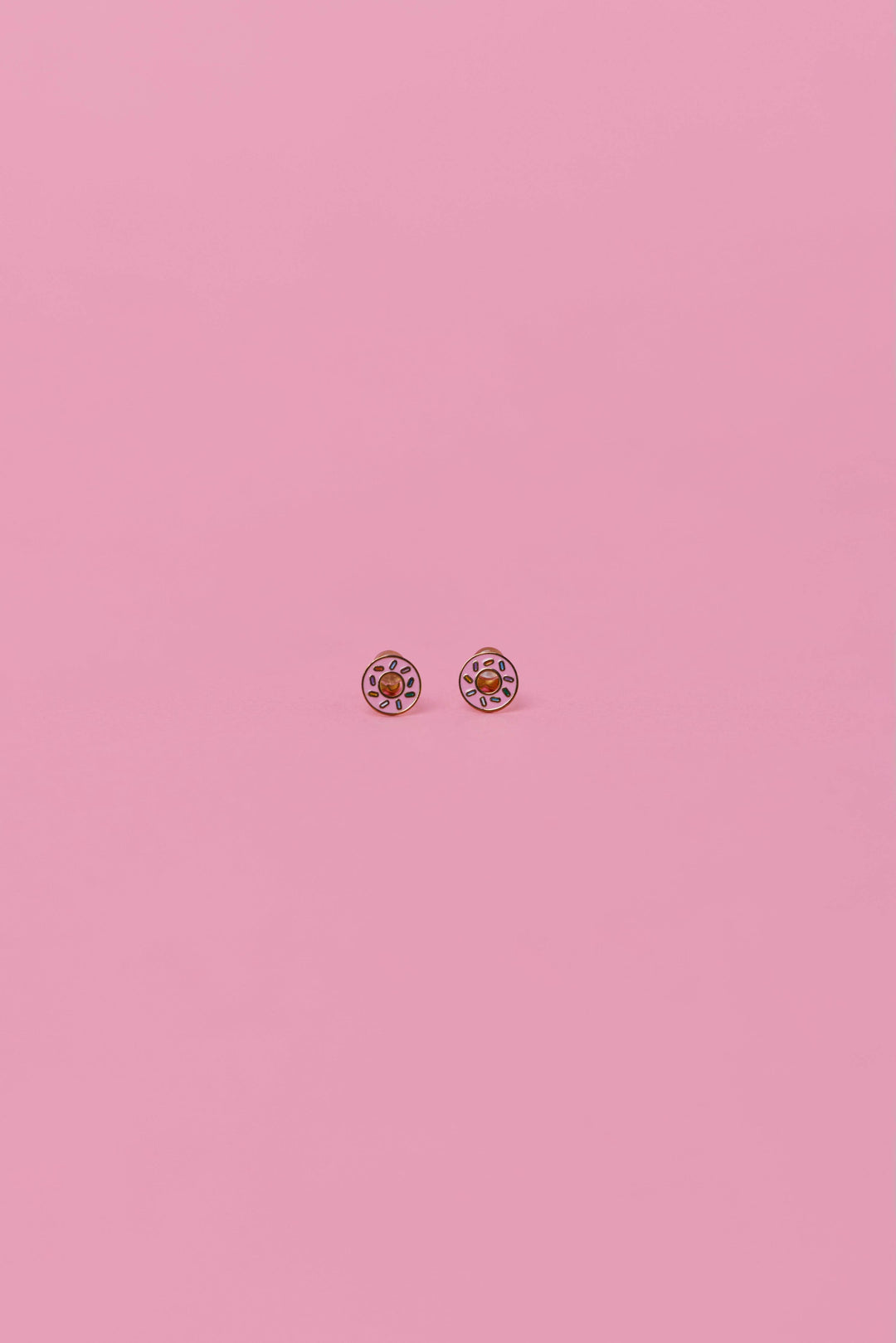 JaxKelly Fashion Donut Enamel Flat Back Kids Earrings