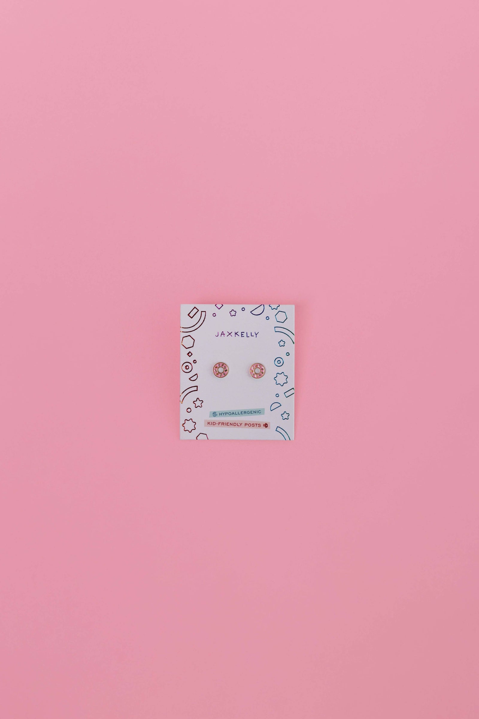 JaxKelly Fashion Donut Enamel Flat Back Kids Earrings