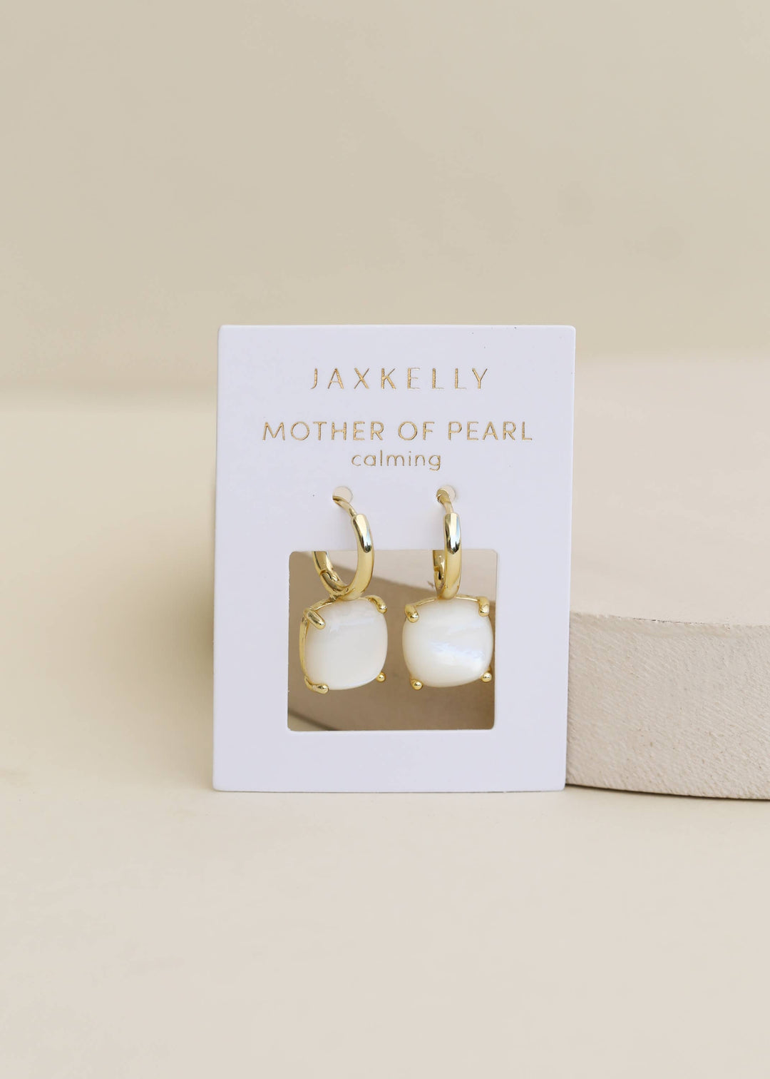 JaxKelly Fashion Gemstone Mini Drop - Mother of Pearl