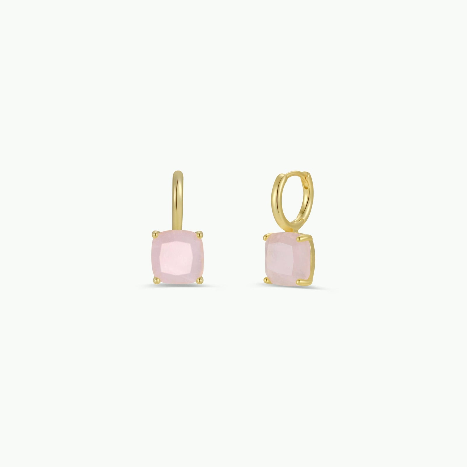 JaxKelly Fashion Gemstone Mini Drop - Rose Quartz