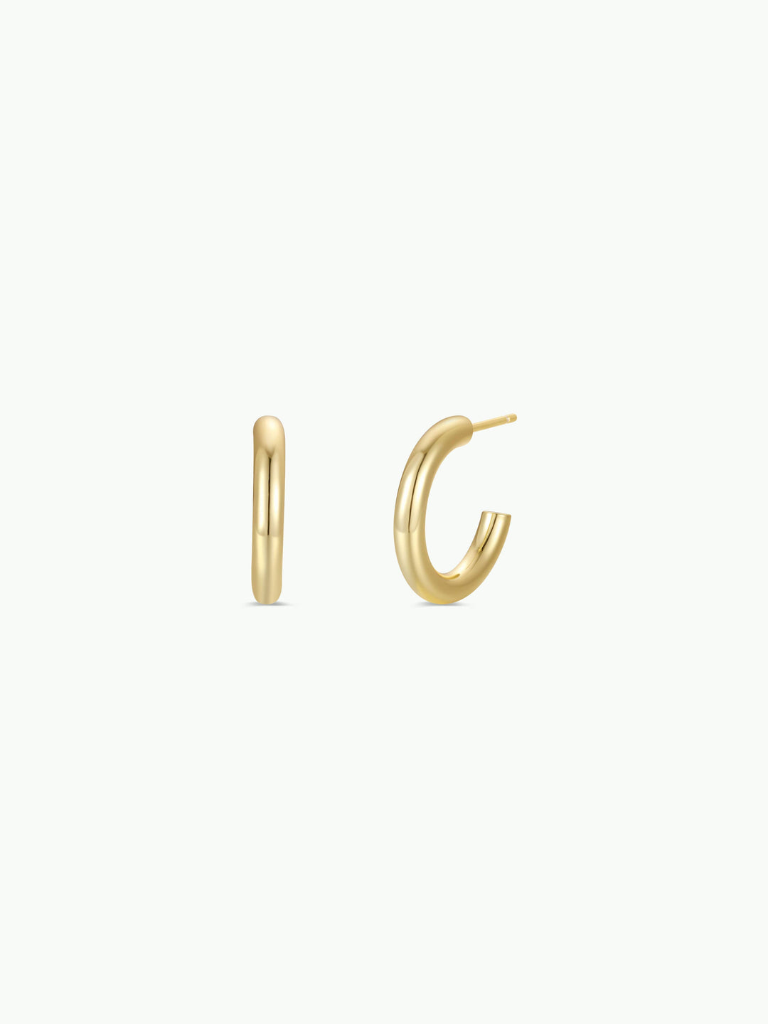 JaxKelly Fashion Gold Hoop - Smooth - Earrings