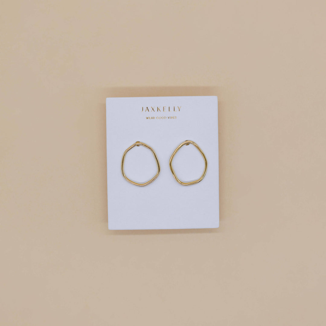 JaxKelly Fashion Gold Organic Hoop