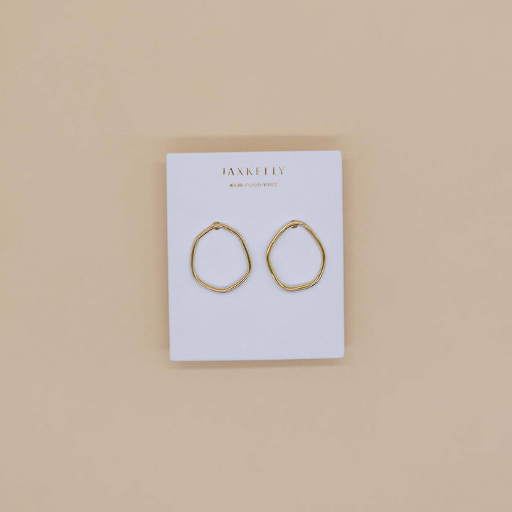 JaxKelly Fashion Gold Organic Hoop