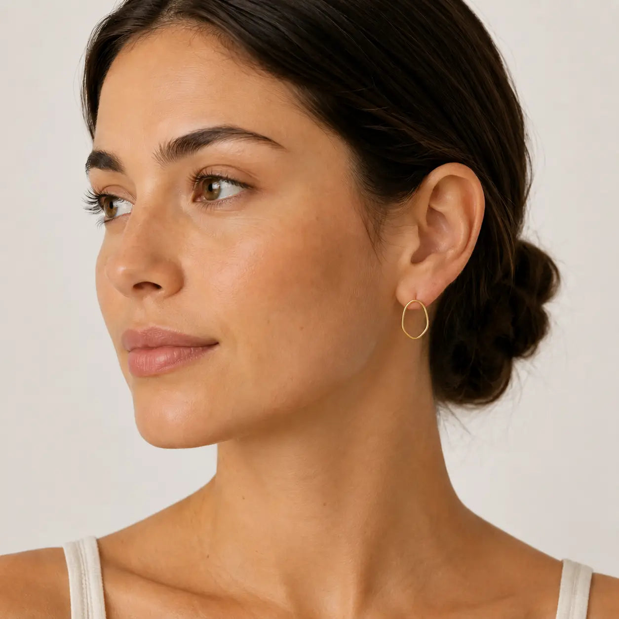 JaxKelly Fashion Gold Organic Hoop