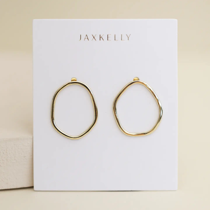JaxKelly Fashion Gold Organic Hoop