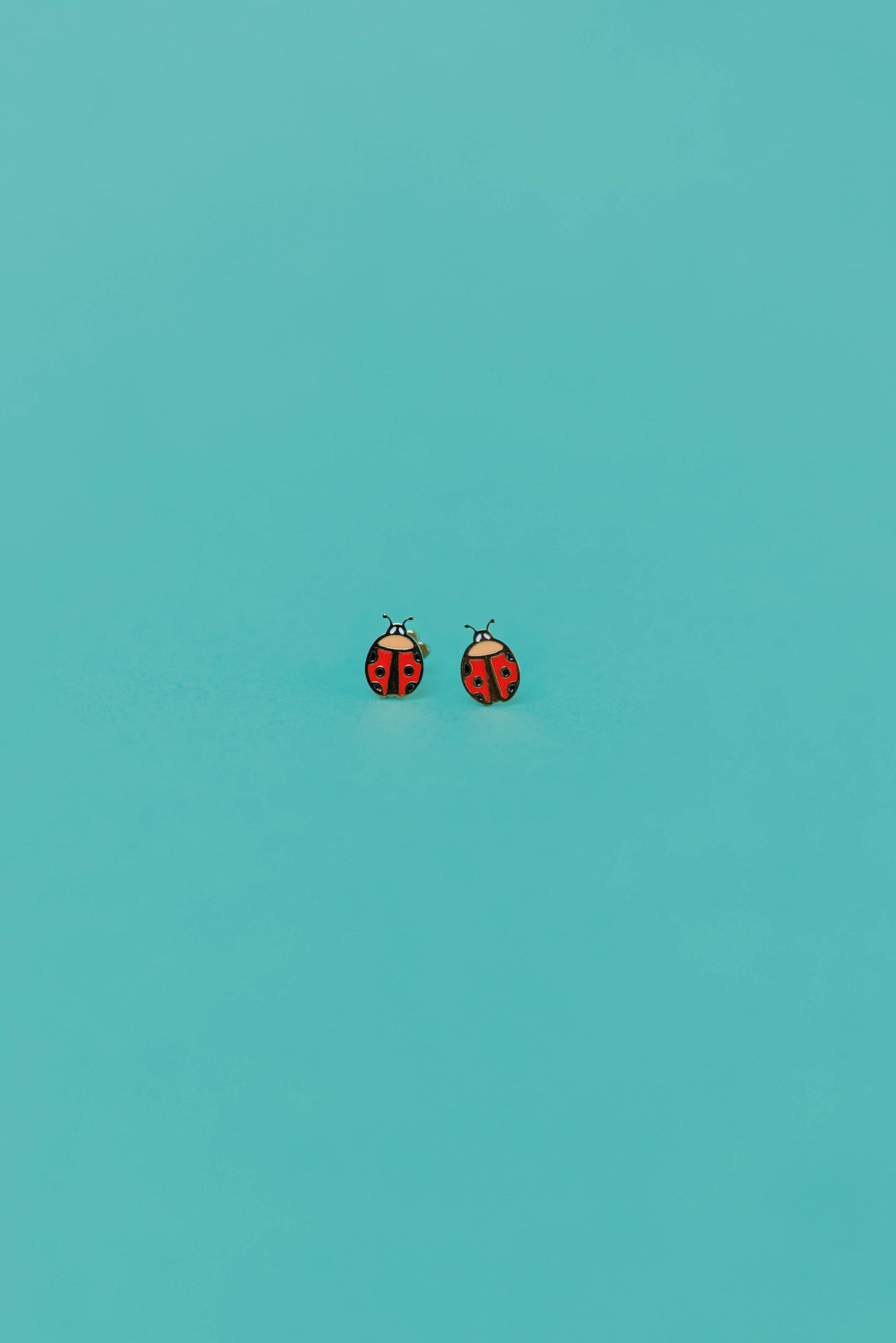 JaxKelly Fashion Ladybug Enamel Flat Back Kids Earrings
