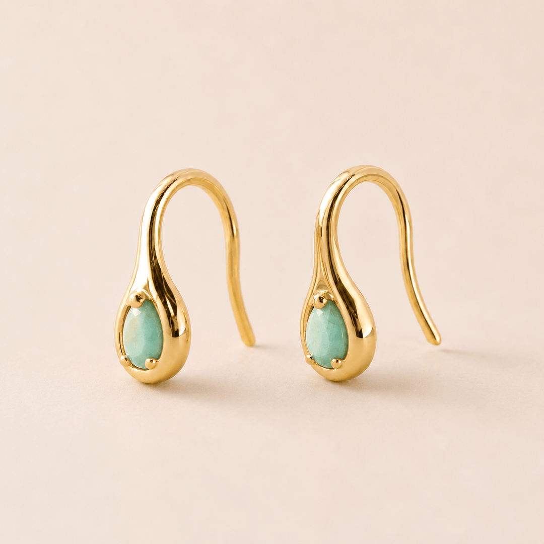 JaxKelly Fashion Mini Pear Drop - Amazonite