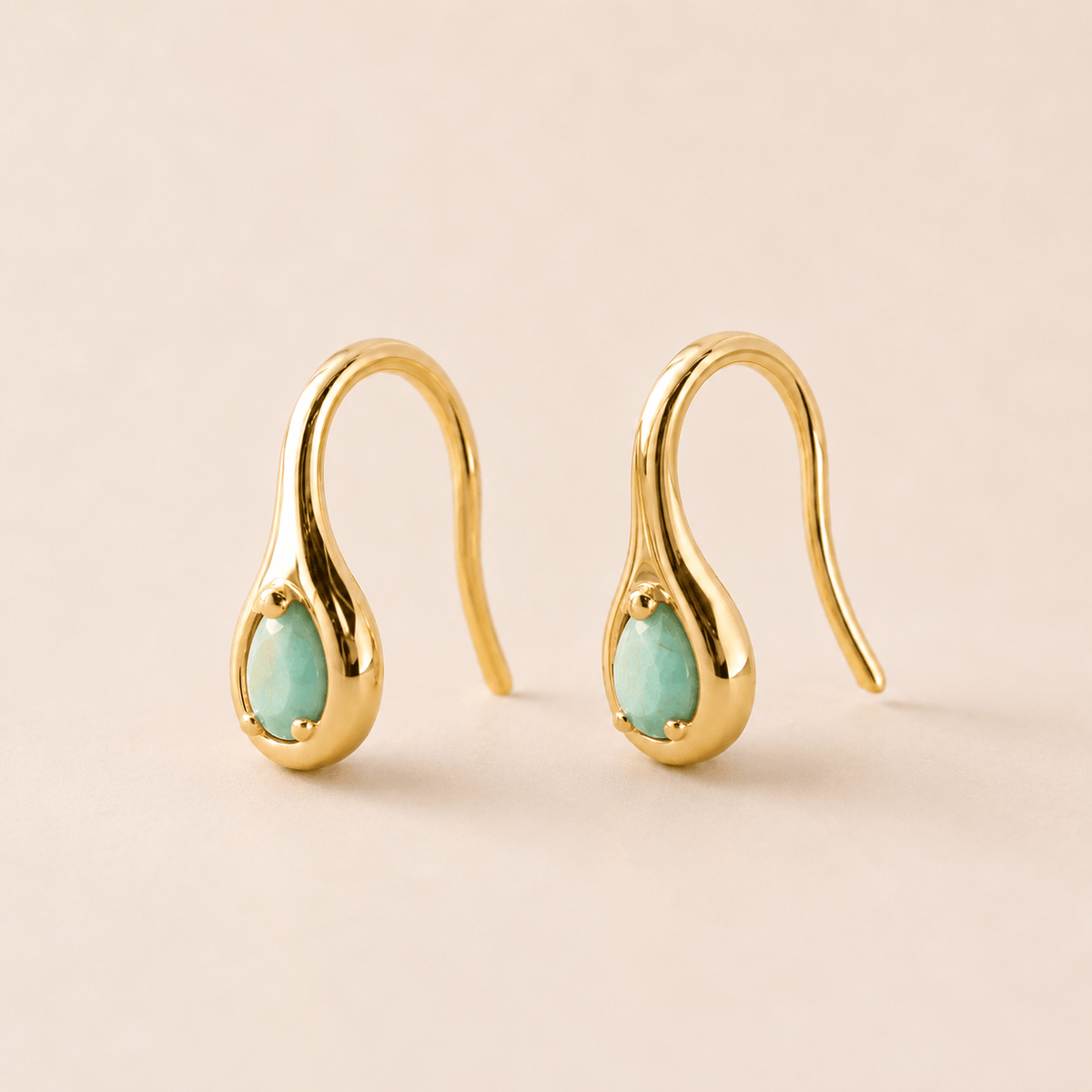 JaxKelly Fashion Mini Pear Drop - Amazonite