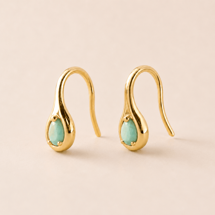JaxKelly Fashion Mini Pear Drop - Amazonite