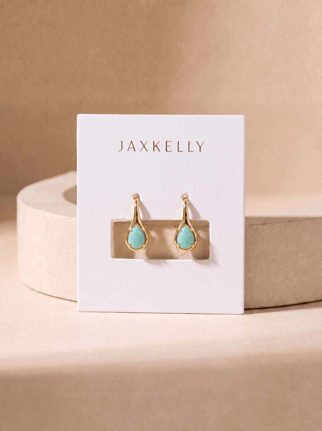 JaxKelly Fashion Mini Pear Drop - Amazonite