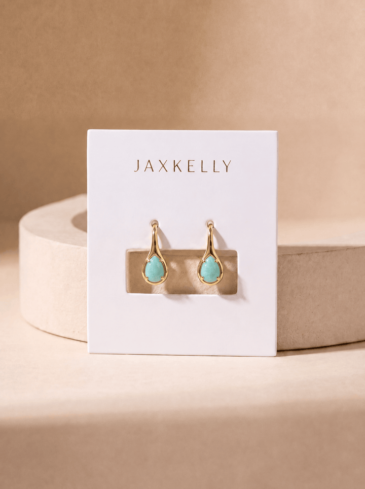 JaxKelly Fashion Mini Pear Drop - Amazonite