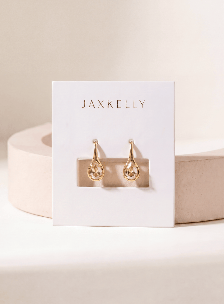 JaxKelly Fashion Mini Pear Drop - Champagne CZ