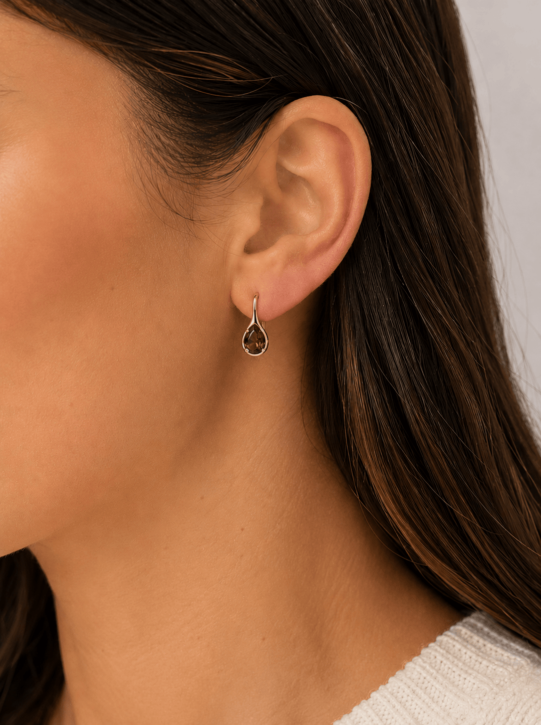 JaxKelly Fashion Mini Pear Drop - Coffee CZ