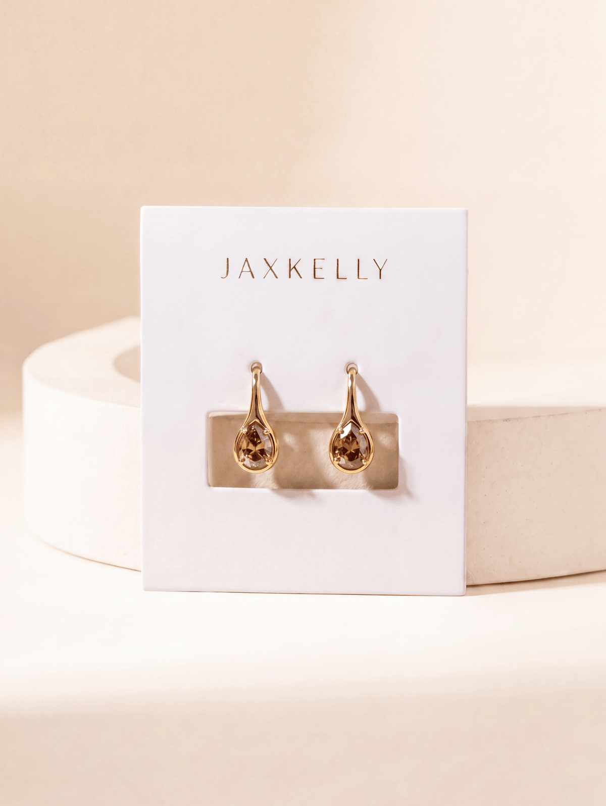 JaxKelly Fashion Mini Pear Drop - Coffee CZ