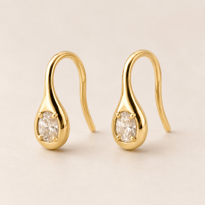 JaxKelly Fashion Mini Pear Drop - White CZ