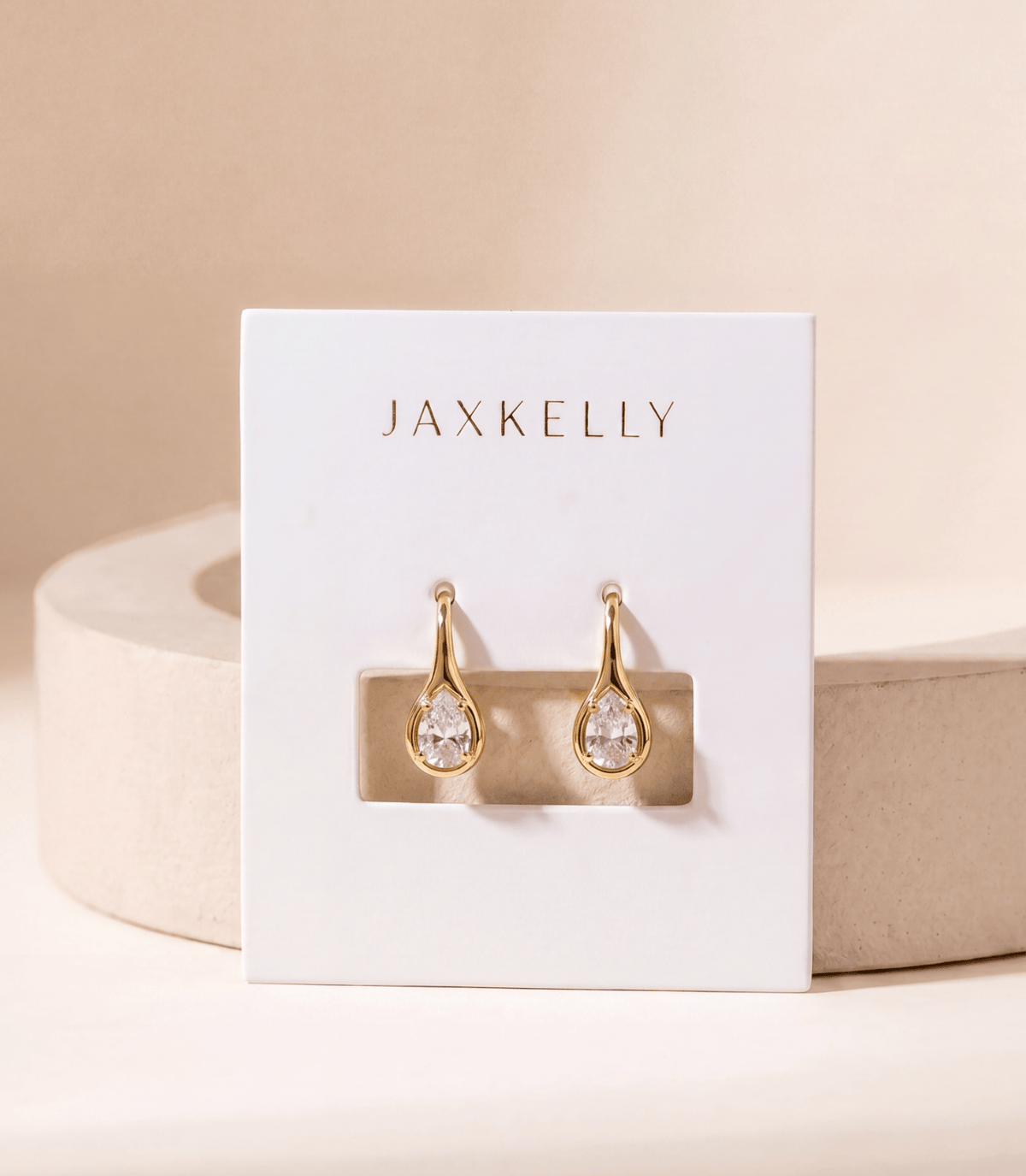 JaxKelly Fashion Mini Pear Drop - White CZ