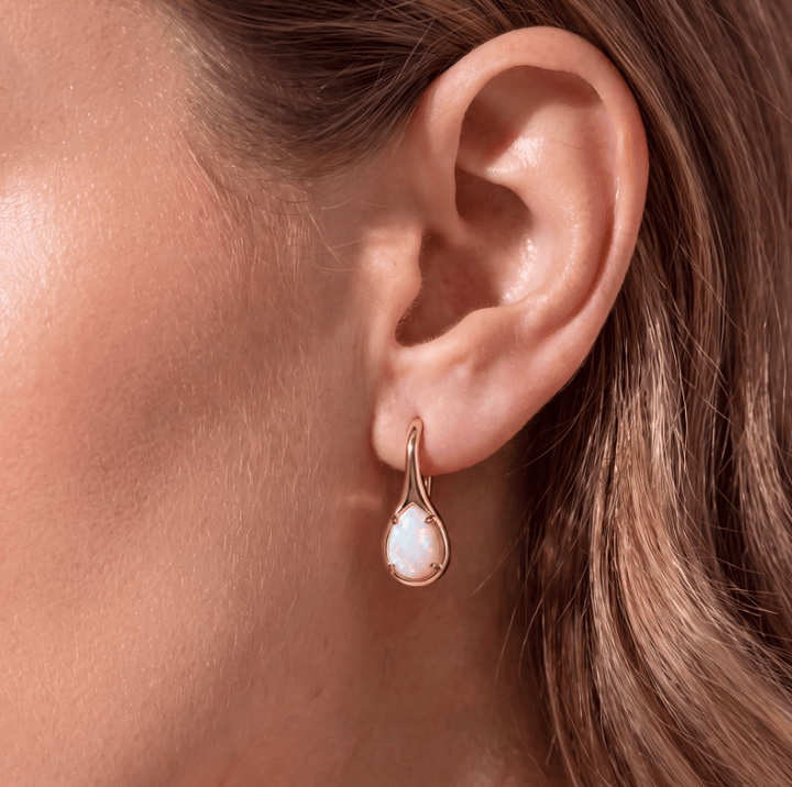 JaxKelly Fashion Mini Pear Drop - White Opal