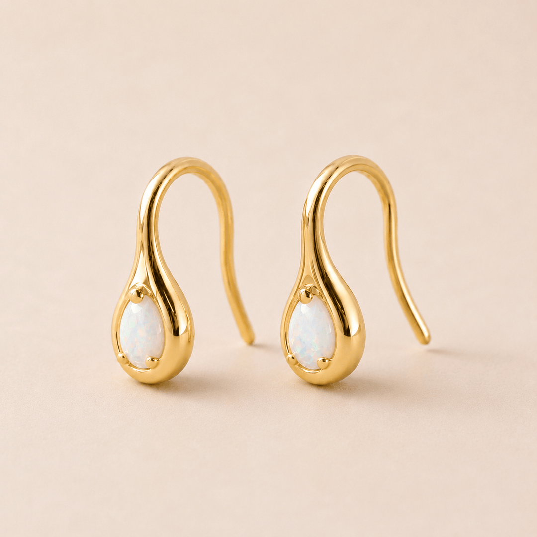 JaxKelly Fashion Mini Pear Drop - White Opal
