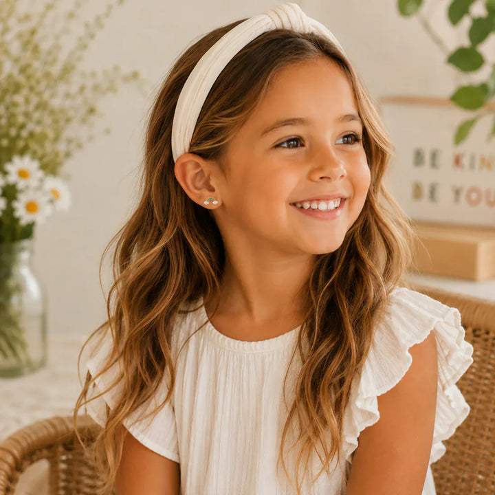 JaxKelly Fashion Rainbow Enamel Flat Back Kids Earrings