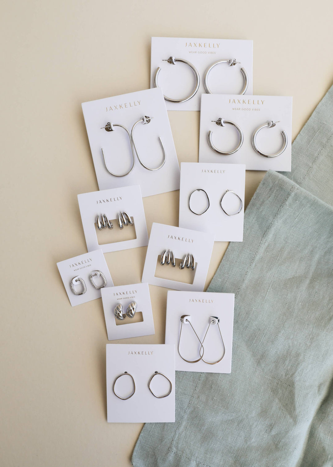 JaxKelly Fashion Silver Large Open Hoop