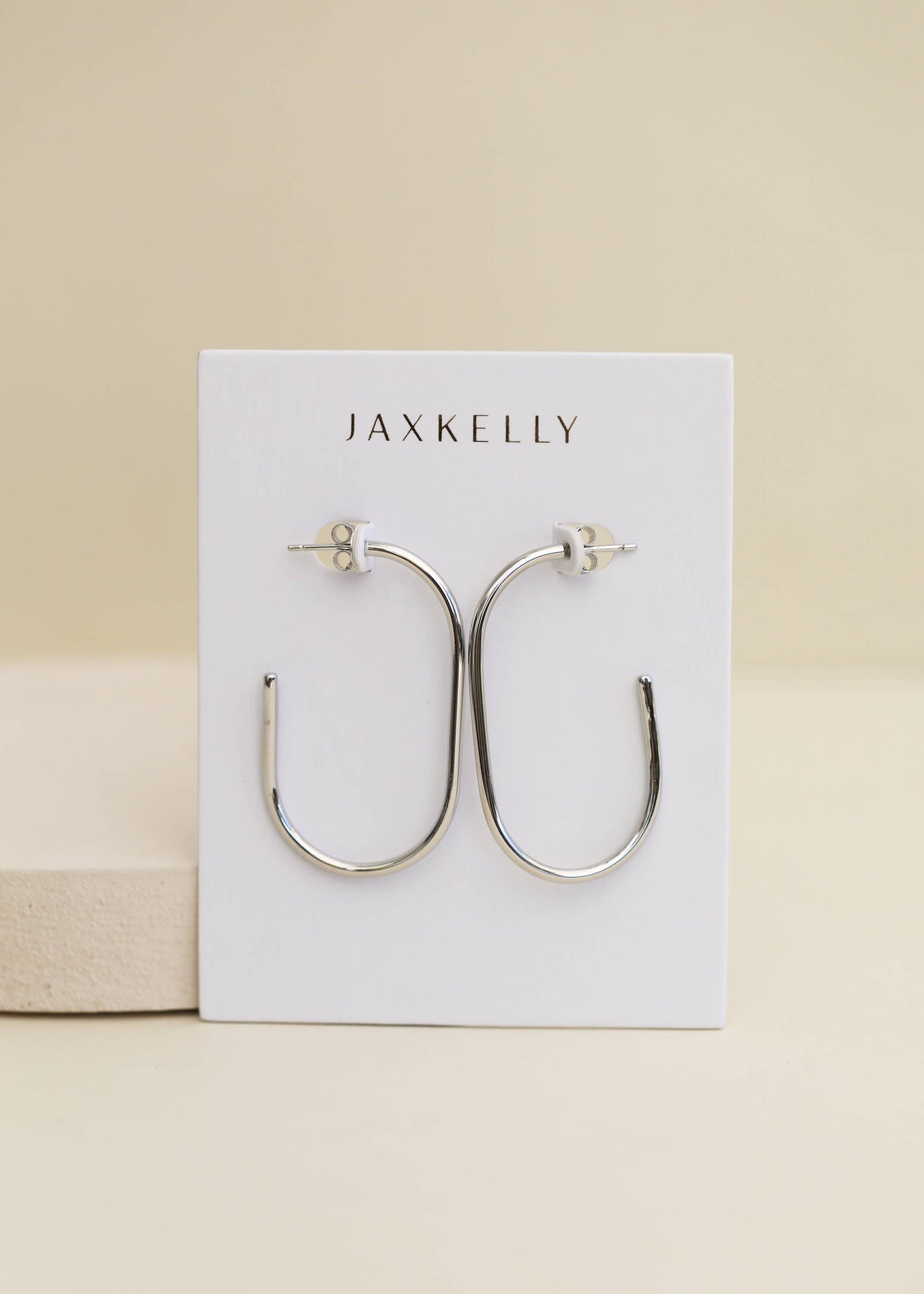 JaxKelly Fashion Silver Large Open Hoop