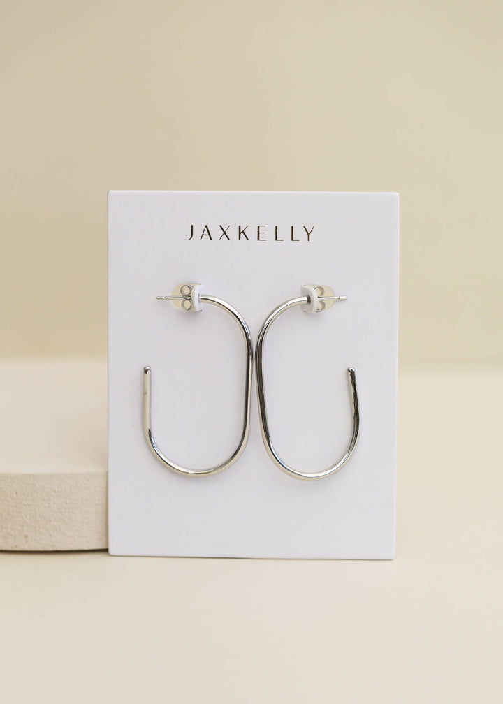 JaxKelly Fashion Silver Large Open Hoop