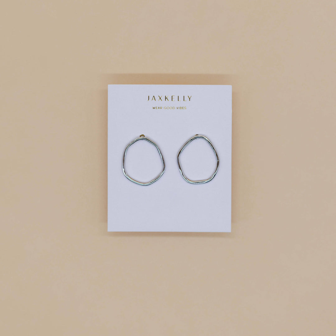 JaxKelly Fashion Silver Organic Hoop