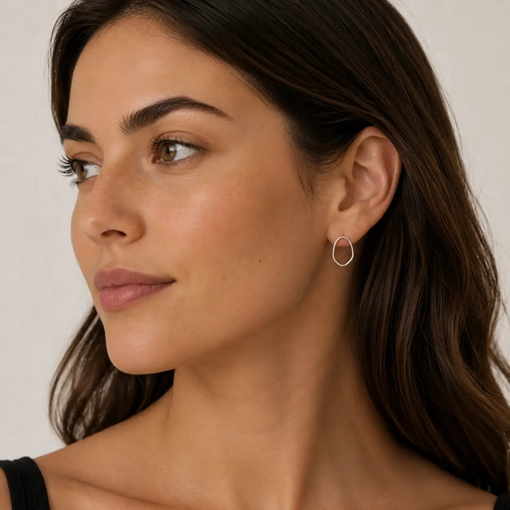 JaxKelly Fashion Silver Organic Hoop