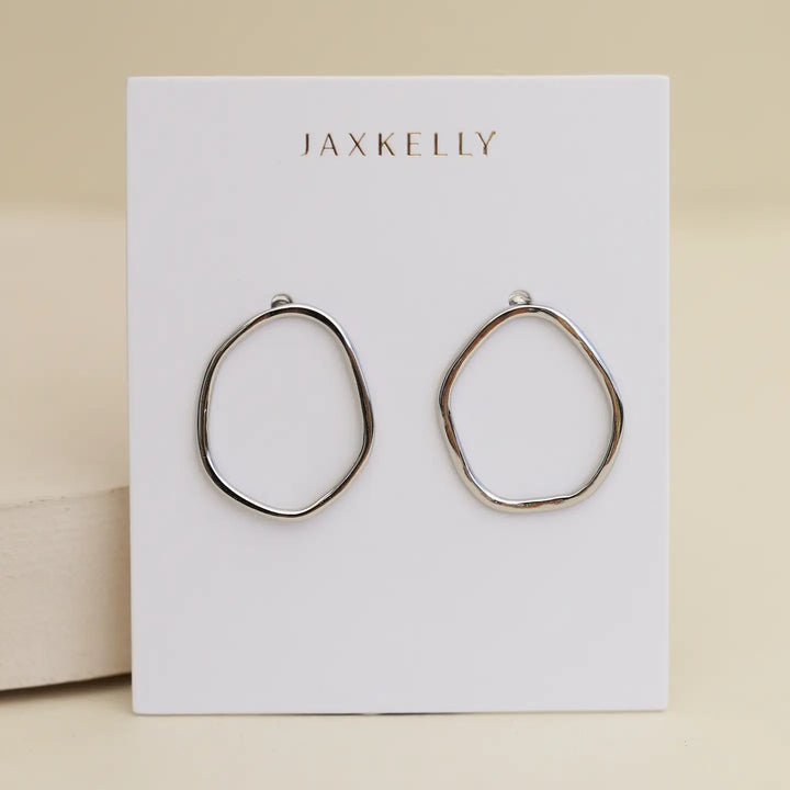 JaxKelly Fashion Silver Organic Hoop