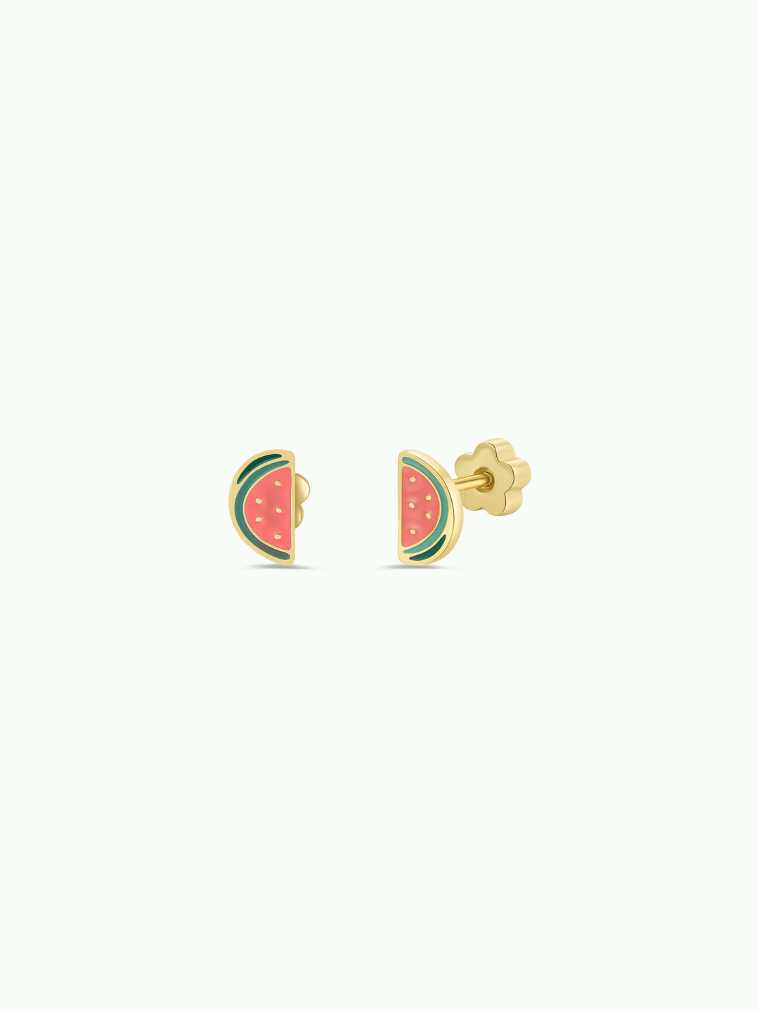 JaxKelly Fashion Watermelon Enamel Flat Back Kids Earrings