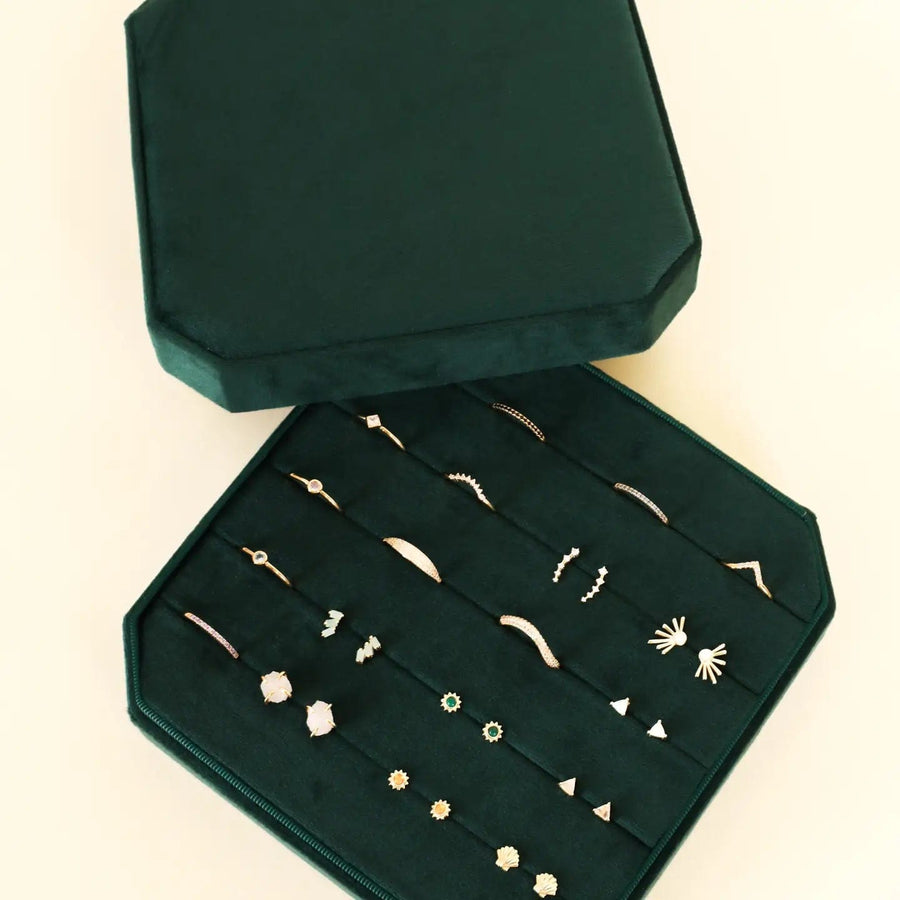 JaxKelly jewelry box Velvet Jewelry Box - Emerald Green