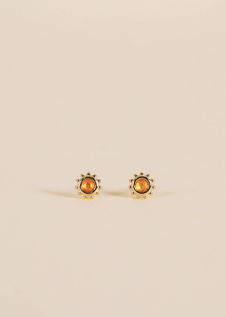 JaxKelly Sun Stud - Amber - Earring