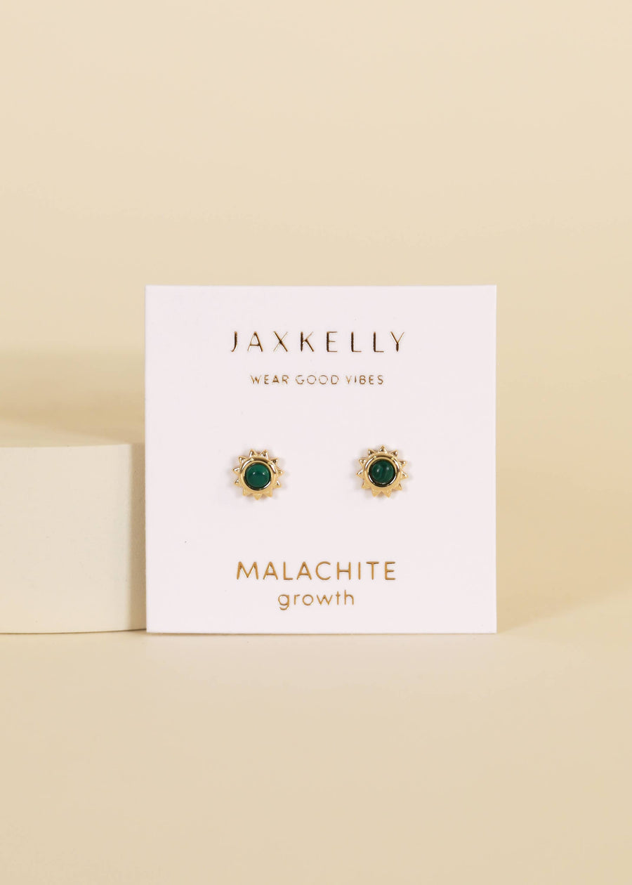 JaxKelly Sun Stud - Malachite - Earring