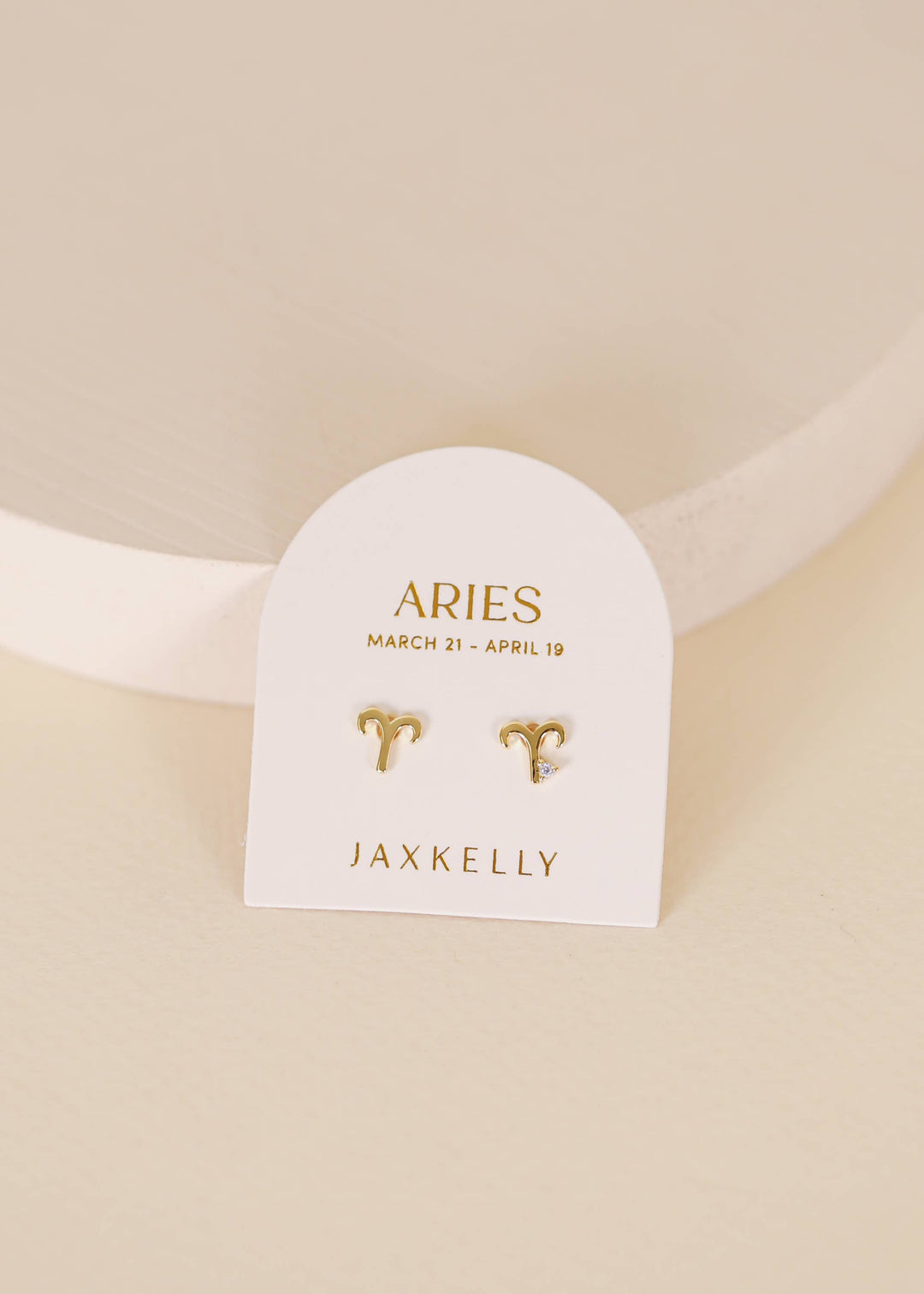 JaxKelly Zodiac Gold Earrings - Aries