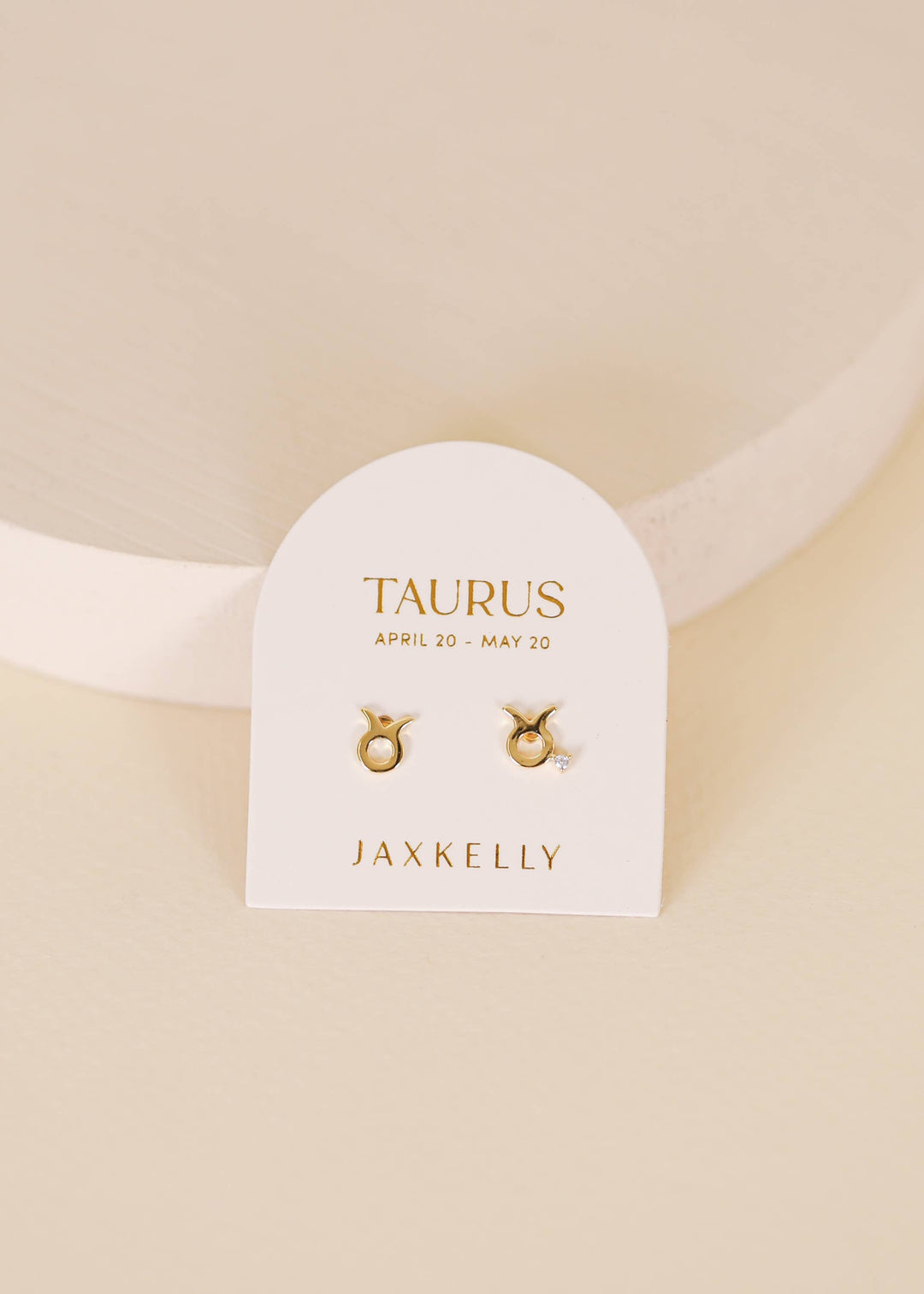 JaxKelly Zodiac Gold Earrings - Taurus