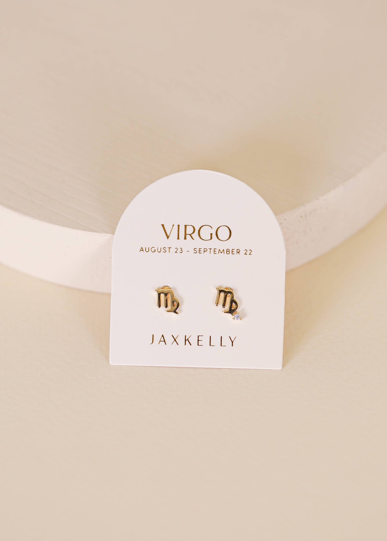 JaxKelly Zodiac Gold Earrings - Virgo