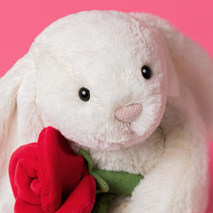 Jellycat Gifts Cream Bunny with Rose | Jellycat