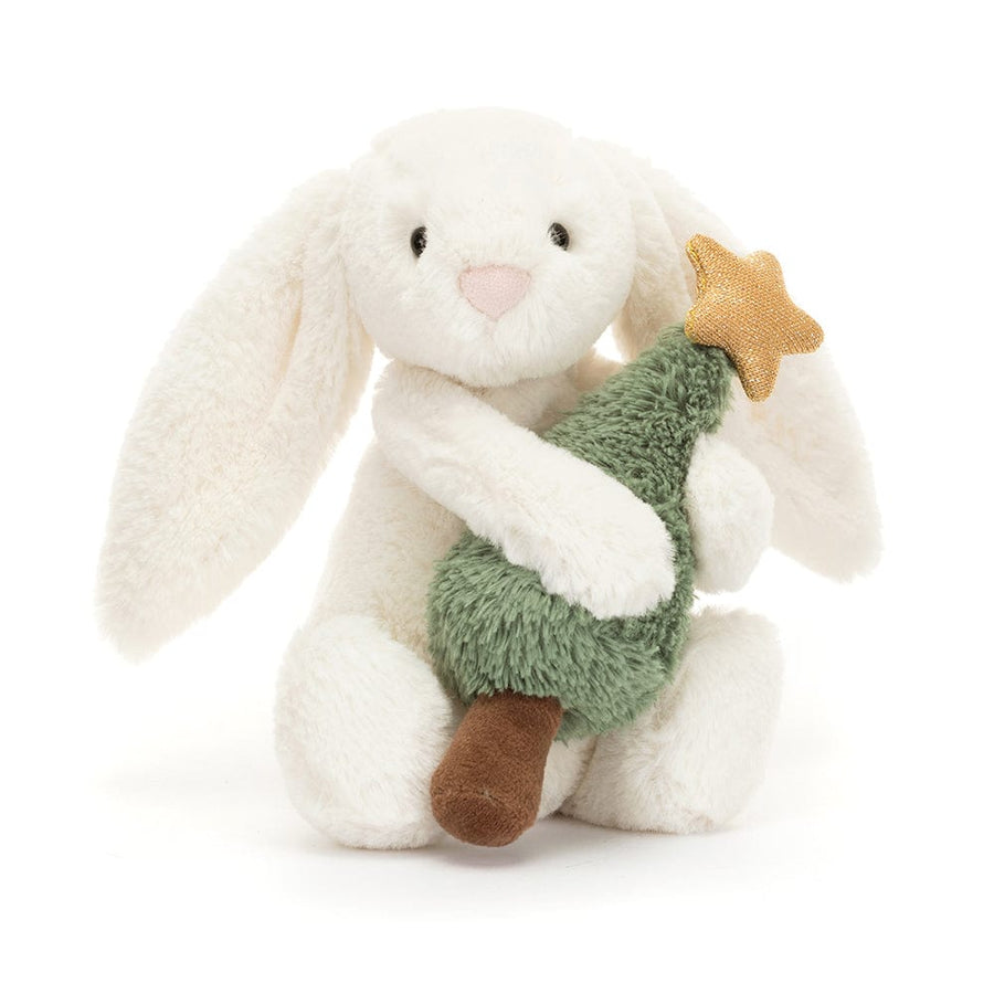 Jellycat Holiday Bashful Bunny with Christmas Tree | Jellycat