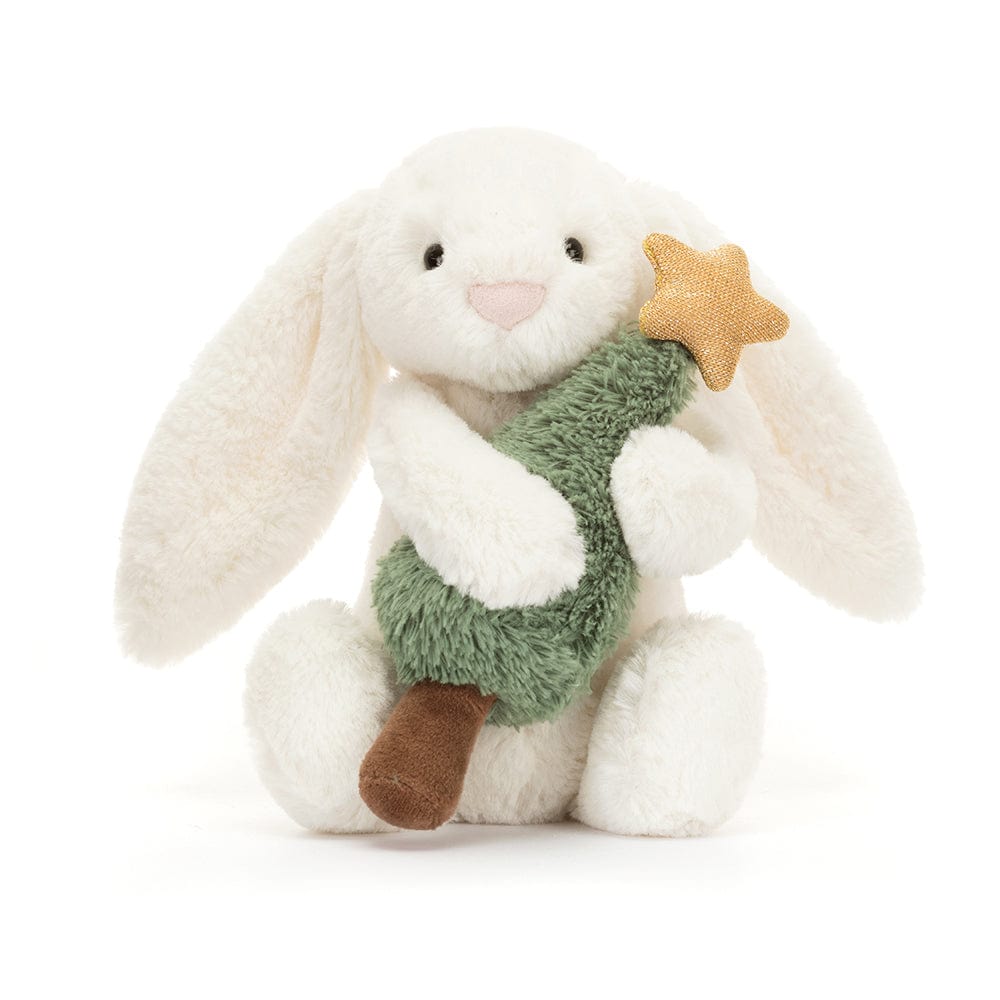 Jellycat Holiday Bashful Bunny with Christmas Tree | Jellycat