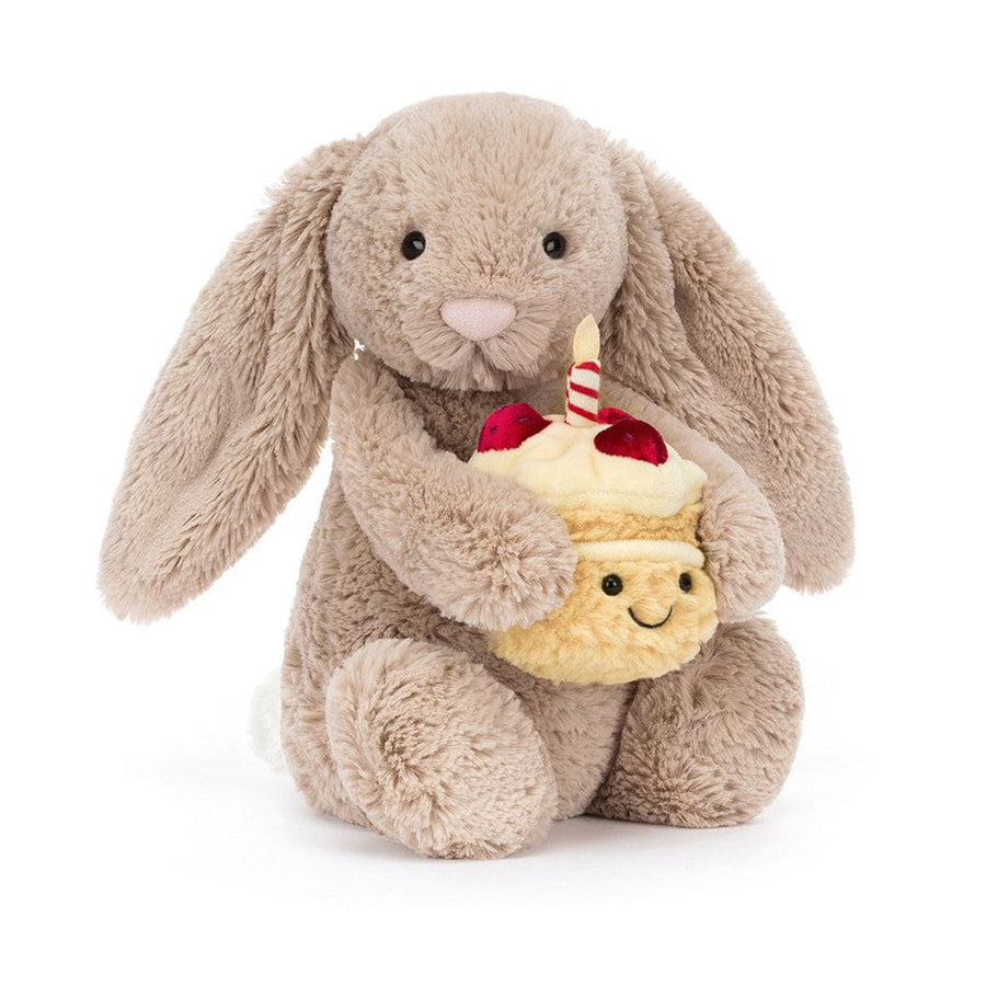 Jellycat Plush Bashful Beige Birthday Bunny | Jellycat