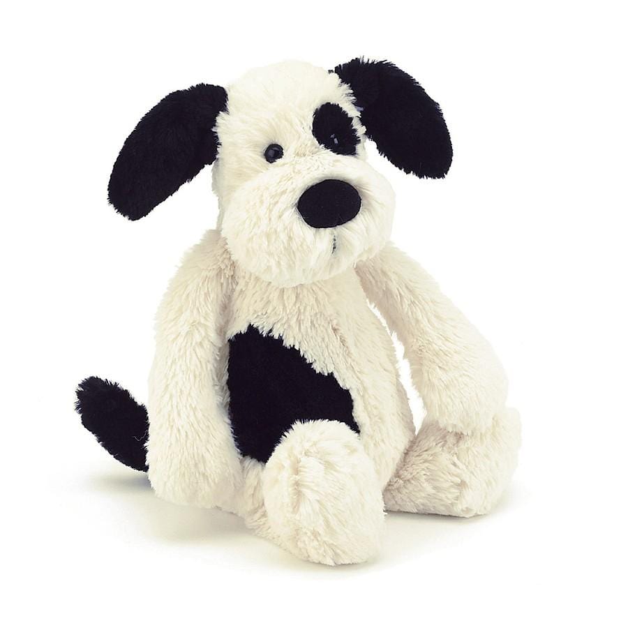 Jellycat Plush Toy Bashful Black and Cream Puppy