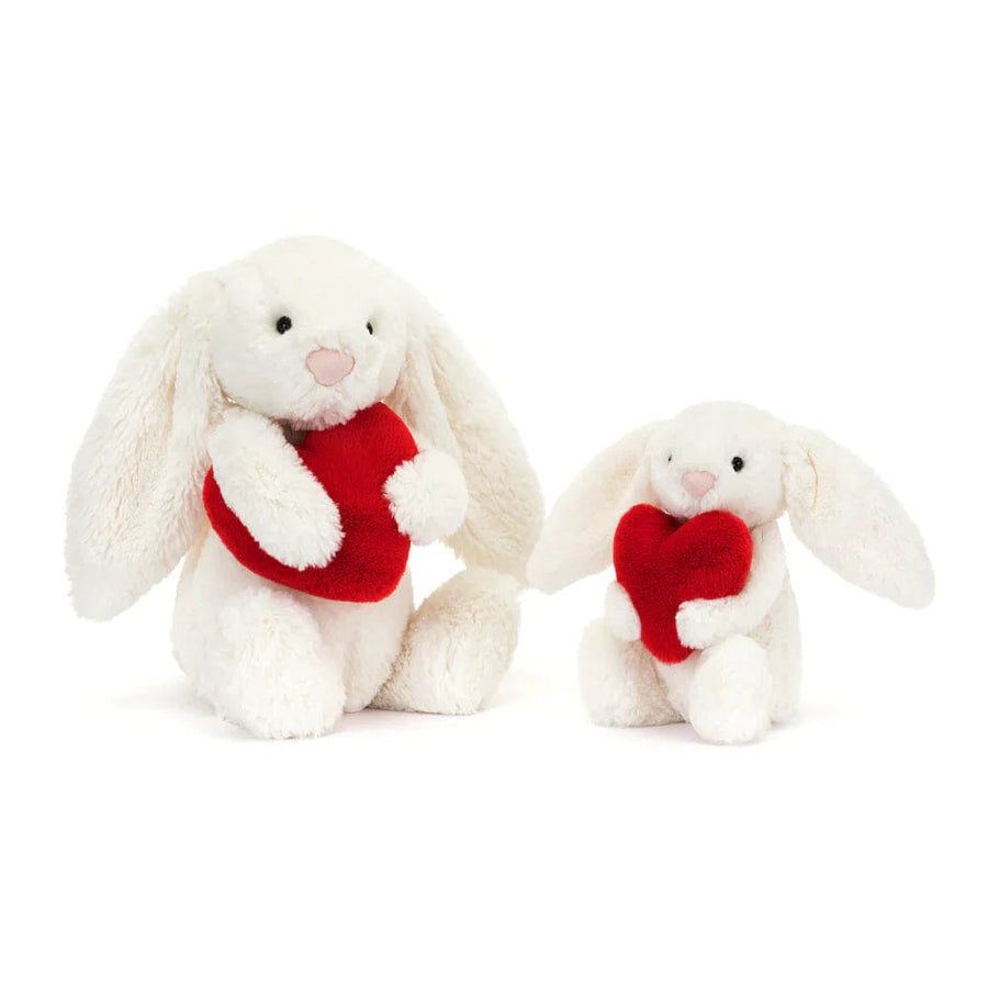 Jellycat Plush Toy Bashful Red Love Heart Bunny