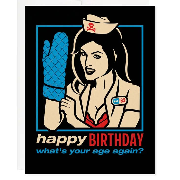 Johnny Cupcakes Card What's Your Age Again Birthday Card