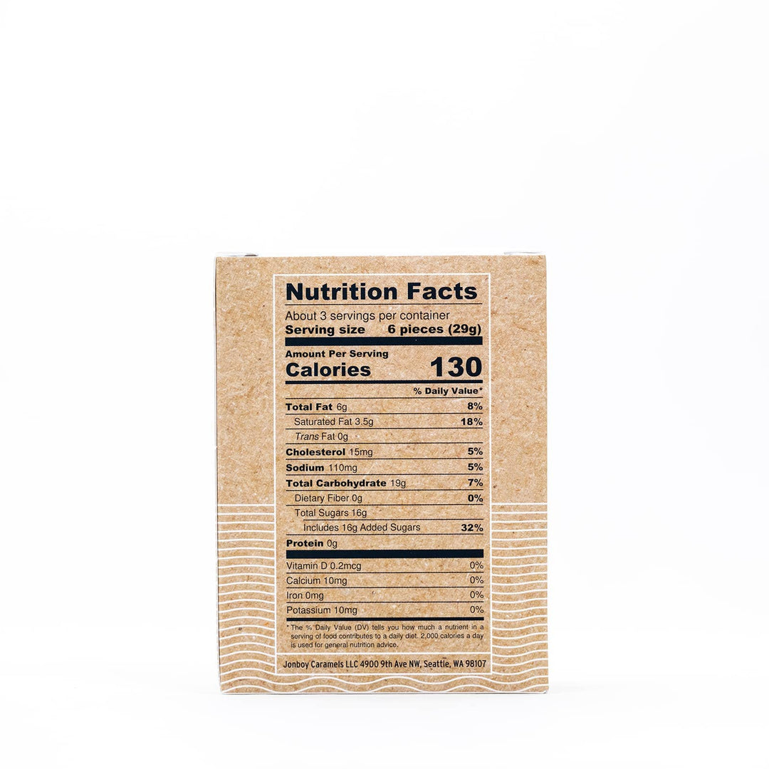 Jonboy Caramels Treats Fleur de Sel Caramels - 3.2 oz. Box