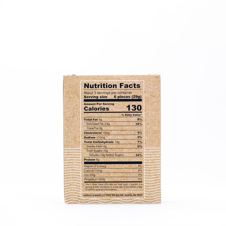 Jonboy Caramels Treats Fleur de Sel Caramels - 3.2 oz. Box