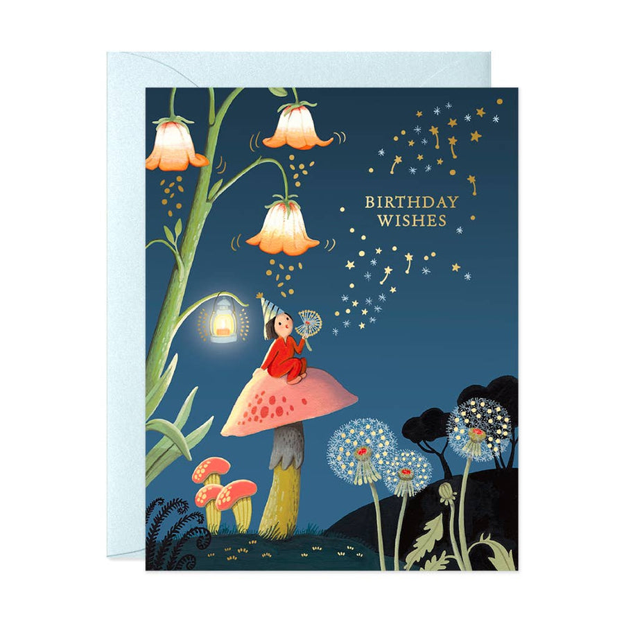 JooJoo Paper birthday card Dandelion Night Birthday Greeting Card