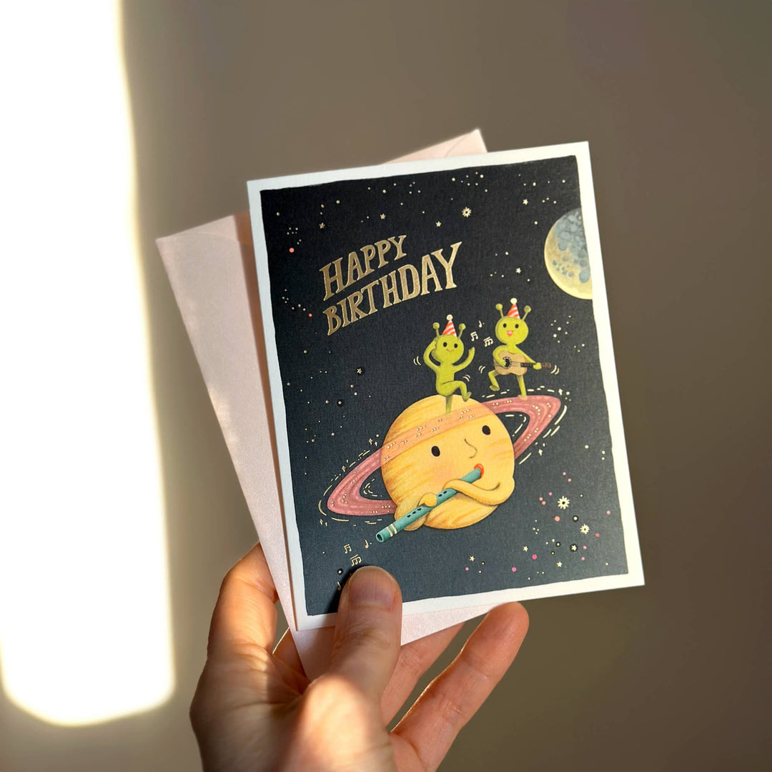 JooJoo Paper Card Cosmic Band Birthday Greeting Card