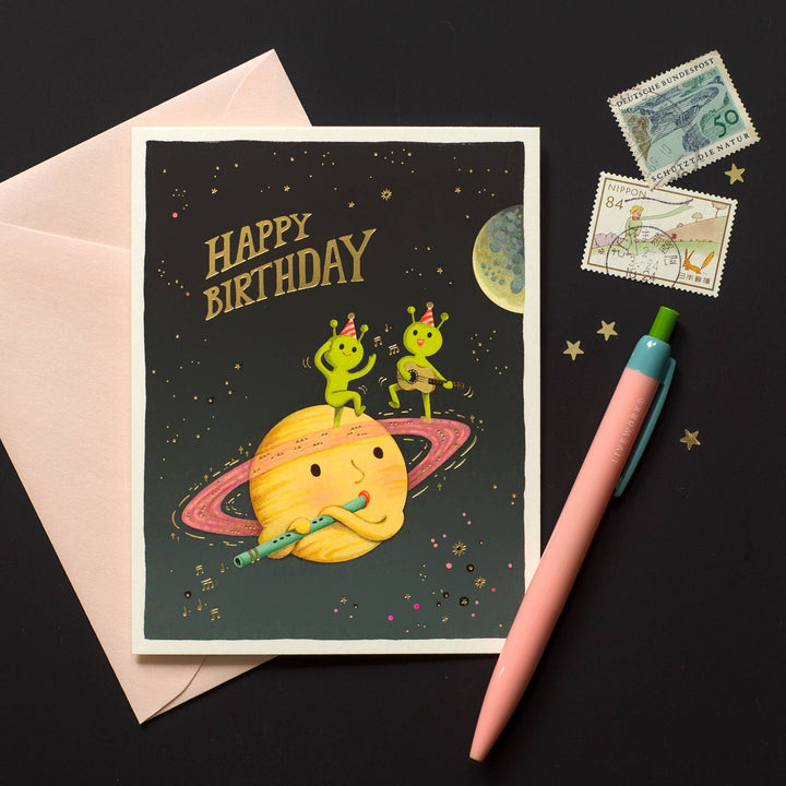 JooJoo Paper Card Cosmic Band Birthday Greeting Card