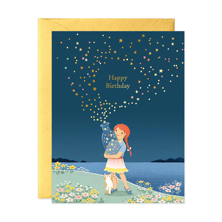 JooJoo Paper Card Star Bottle Birthday Card
