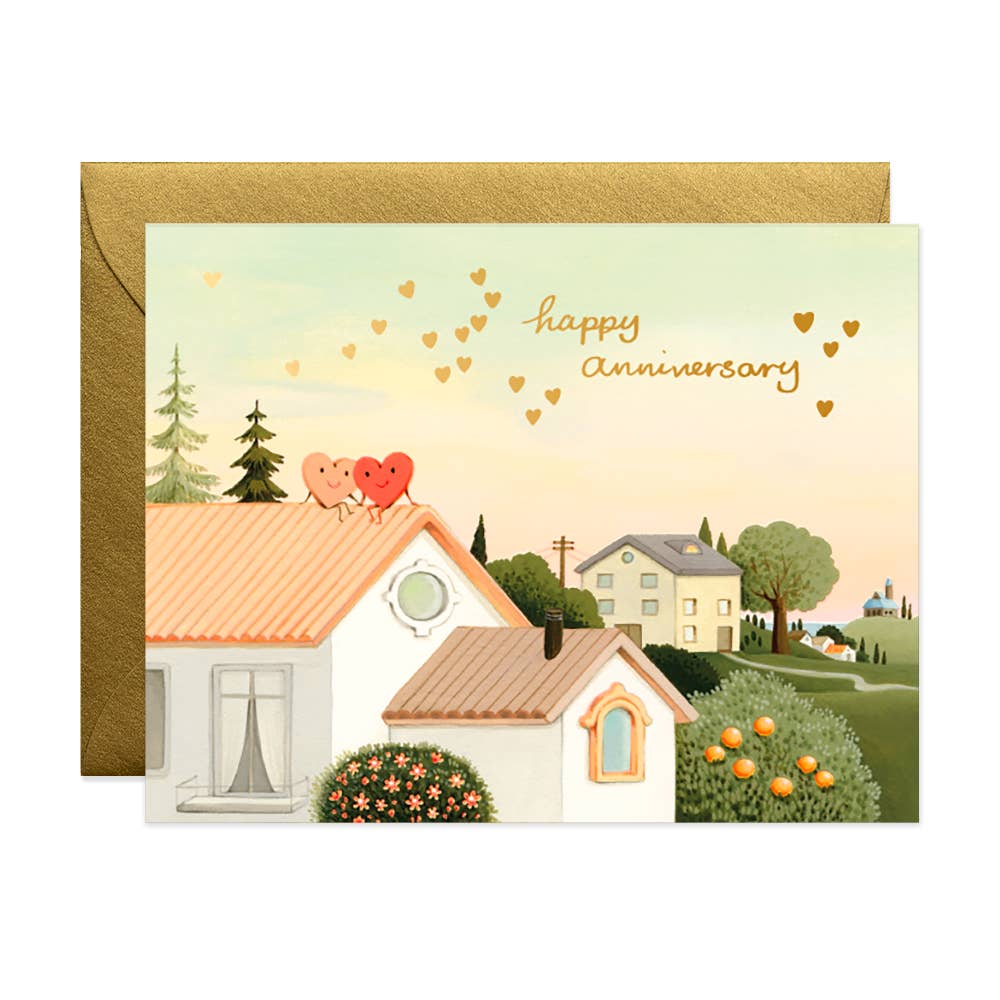 JooJoo Paper Cards Anniversary Hearts Greeting Card